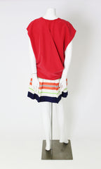 MARY STRIPED PLEATED SKIRT